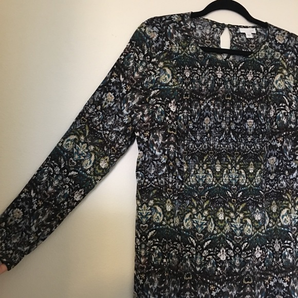 J Jill multicolor long sleeve blouse shirt - Picture 3 of 8